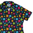 Science Microbiology Rainbow Navy Curvy Button Up Shirt Geek Nerd science print women