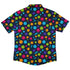 Science Microbiology Rainbow Navy Button Up Shirt - adult sizing - science print -
