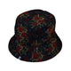 Serpent and Rose Bucket Hat Geek Nerd 0925 Animal Patterns Botany Print