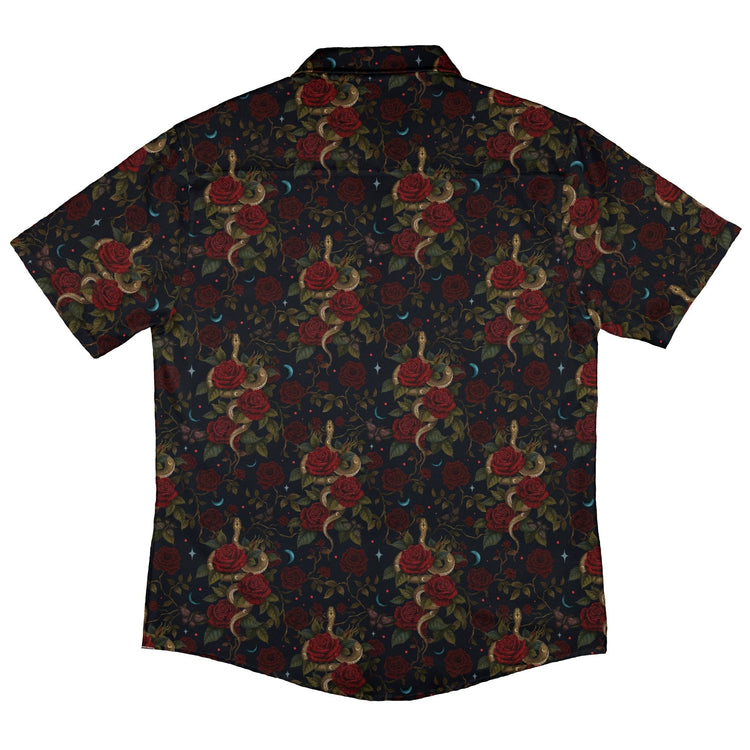 Serpent and Rose Button Up Shirt Geek Nerd 0925 adult sizing All Adult Button Up Shirts