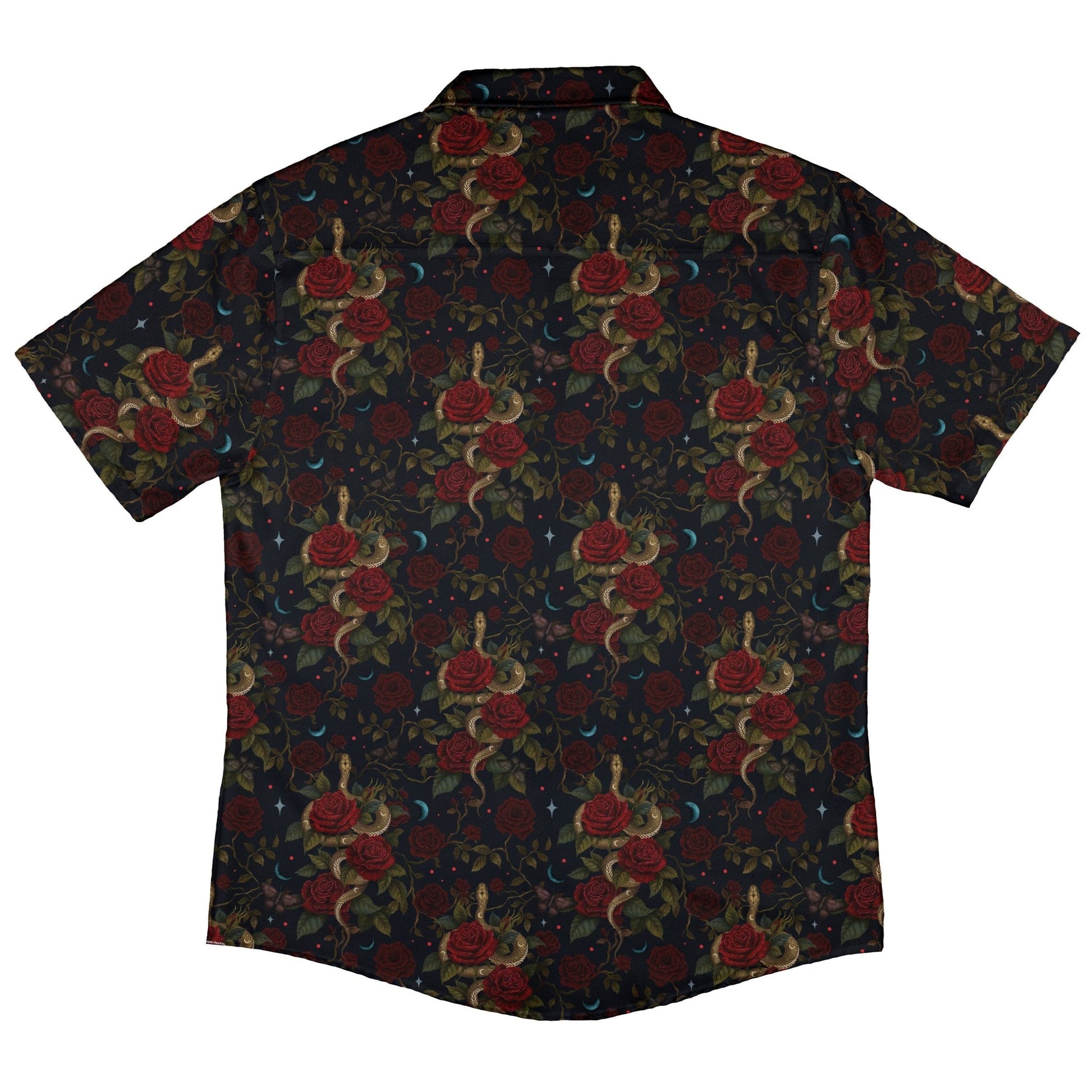 Serpent and Rose Button Up Shirt Geek Nerd 0925 adult sizing All Adult Button Up Shirts