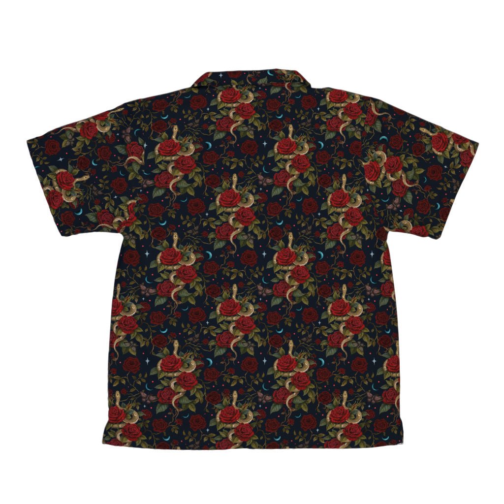 Serpent and Rose Youth Hawaiian Shirt Geek Nerd 0925 Animal Patterns Botany Print