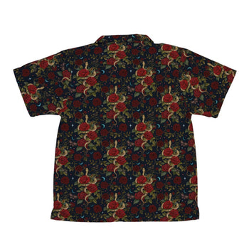 Serpent and Rose Youth Hawaiian Shirt Geek Nerd 0925 Animal Patterns Botany Print