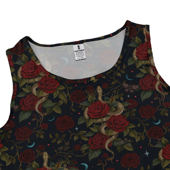 Serpent and Rose Dress Geek Nerd 0925 Animal Patterns Botany Print