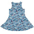 Serpent Of The Sea Blue Anime Dress Geek Nerd Anime Design by Claire Murphy Fantasy Prints