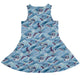 Serpent Of The Sea Blue Anime Dress Geek Nerd Anime Design by Claire Murphy Fantasy Prints