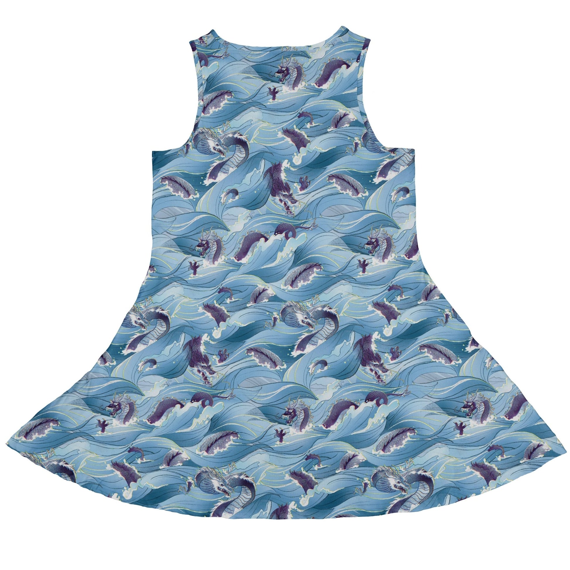 Serpent Of The Sea Blue Anime Dress Geek Nerd Anime Design by Claire Murphy Fantasy Prints