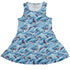 Serpent Of The Sea Blue Anime Dress Geek Nerd Anime Design by Claire Murphy Fantasy Prints
