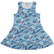 Serpent Of The Sea Blue Anime Dress Geek Nerd Anime Design by Claire Murphy Fantasy Prints