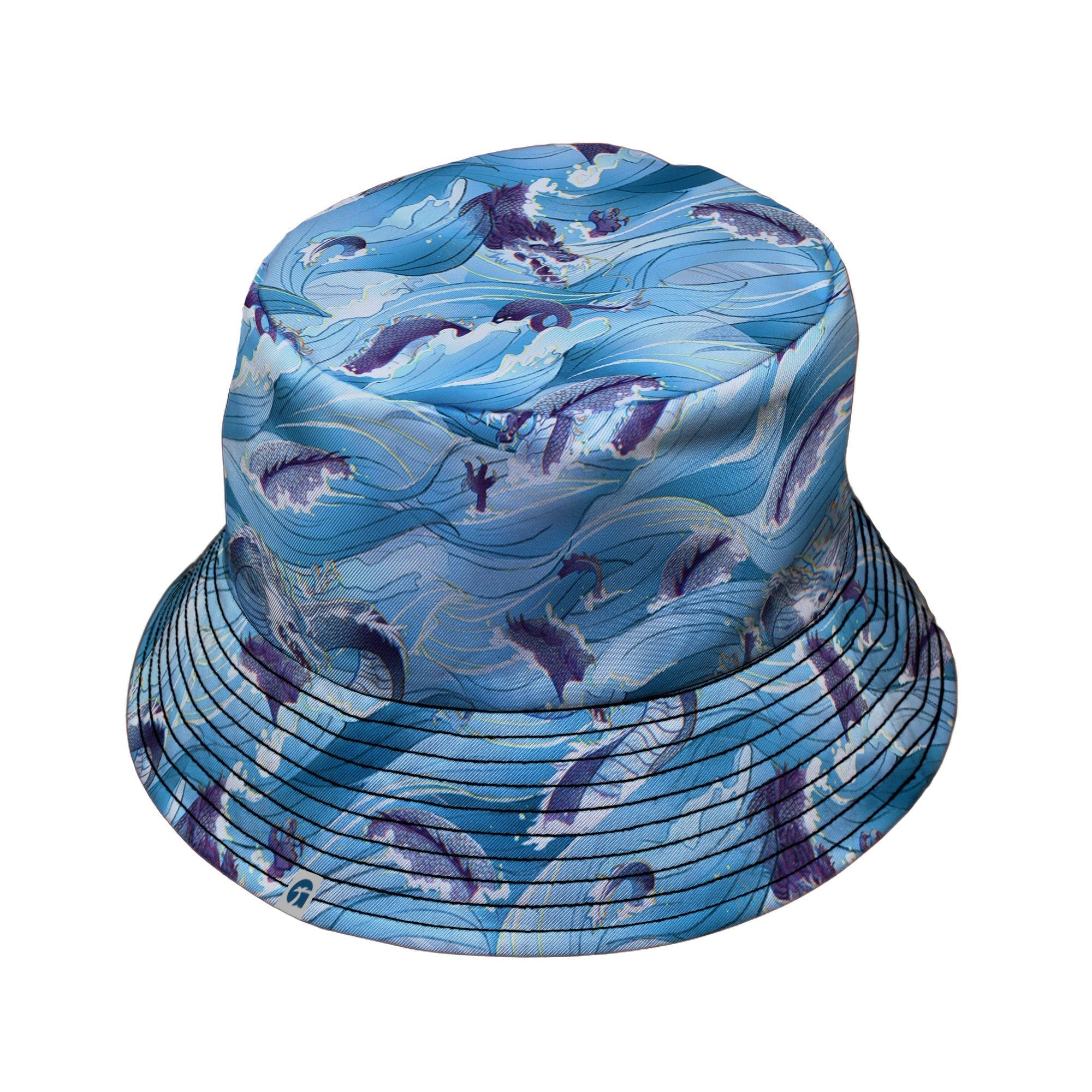 Serpent of the Sea Blue Anime Bucket Hat - Anime - Design by Claire Murphy - Fantasy Prints