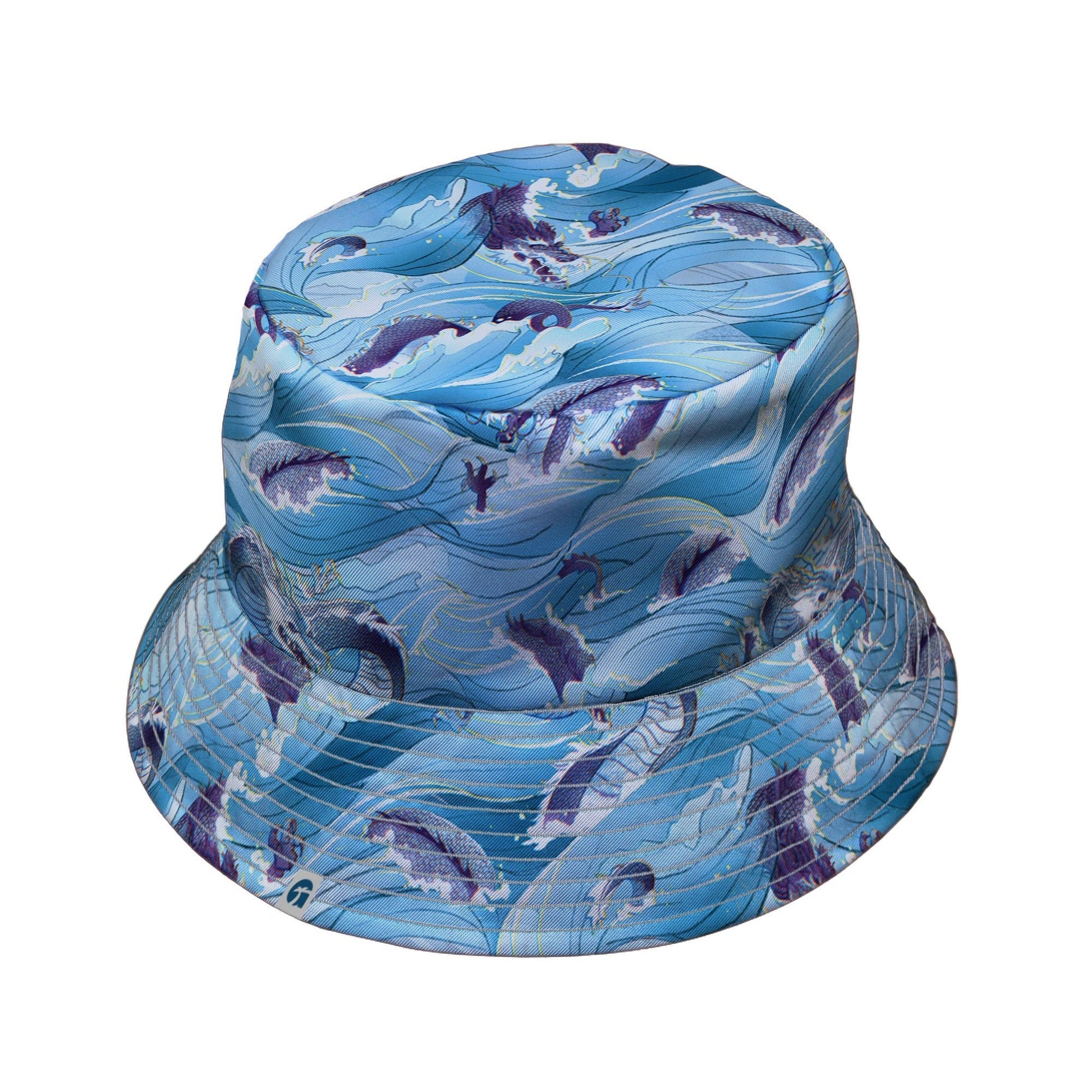 Serpent of the Sea Blue Anime Bucket Hat - Anime - Design by Claire Murphy - Fantasy Prints