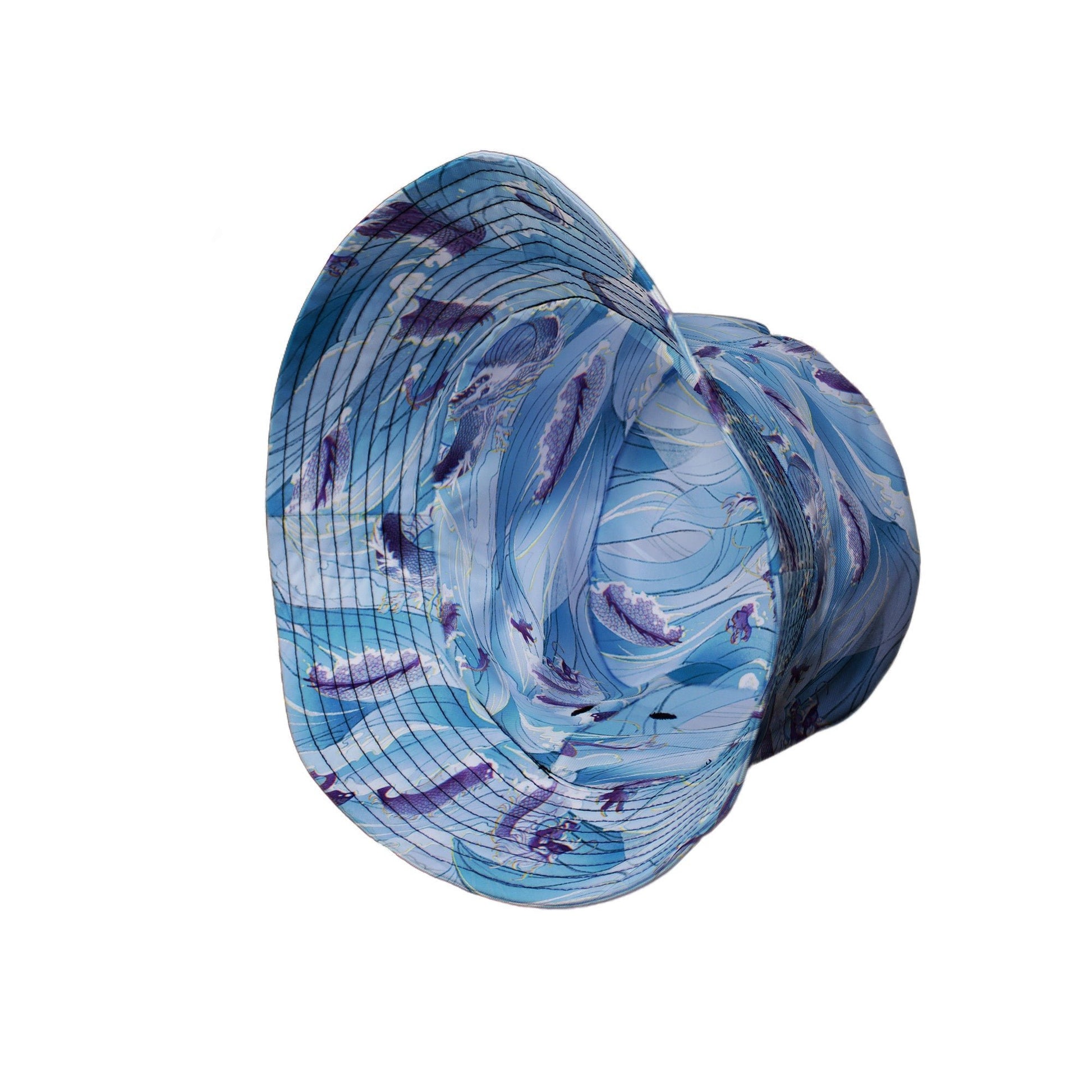 Serpent of the Sea Blue Anime Bucket Hat - Anime - Design by Claire Murphy - Fantasy Prints