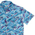 Serpent of the Sea Blue Anime Button Up Shirt - adult sizing - Anime - Design by Claire Murphy