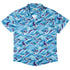 Serpent of the Sea Blue Anime Button Up Shirt - adult sizing - Anime - Design by Claire Murphy
