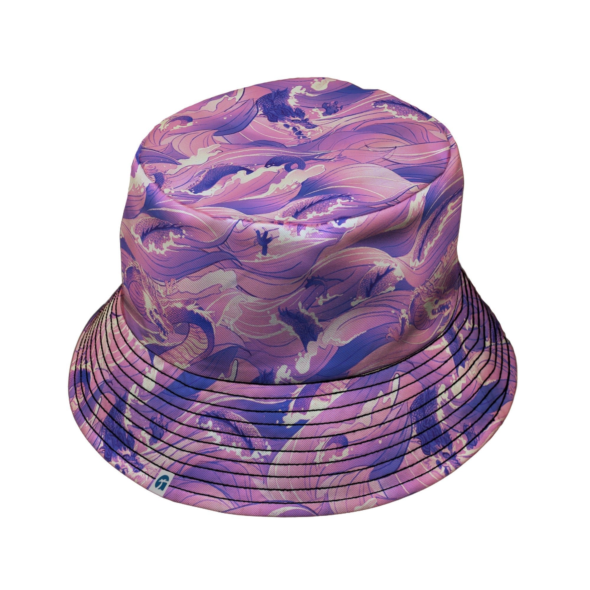 Serpent of the Sea Pink Anime Bucket Hat - Anime - Design by Claire Murphy - Fantasy Prints