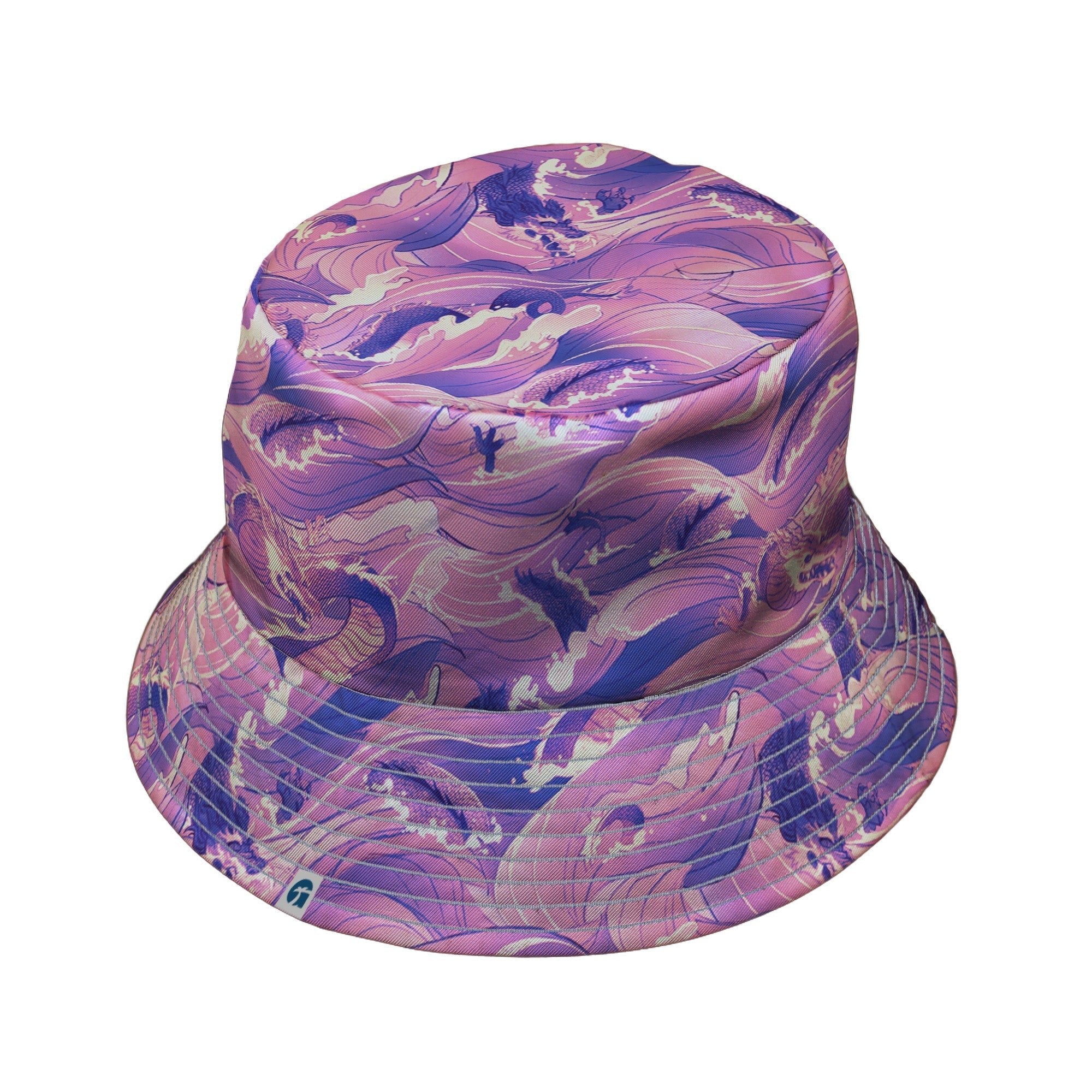 Serpent of the Sea Pink Anime Bucket Hat - Anime - Design by Claire Murphy - Fantasy Prints