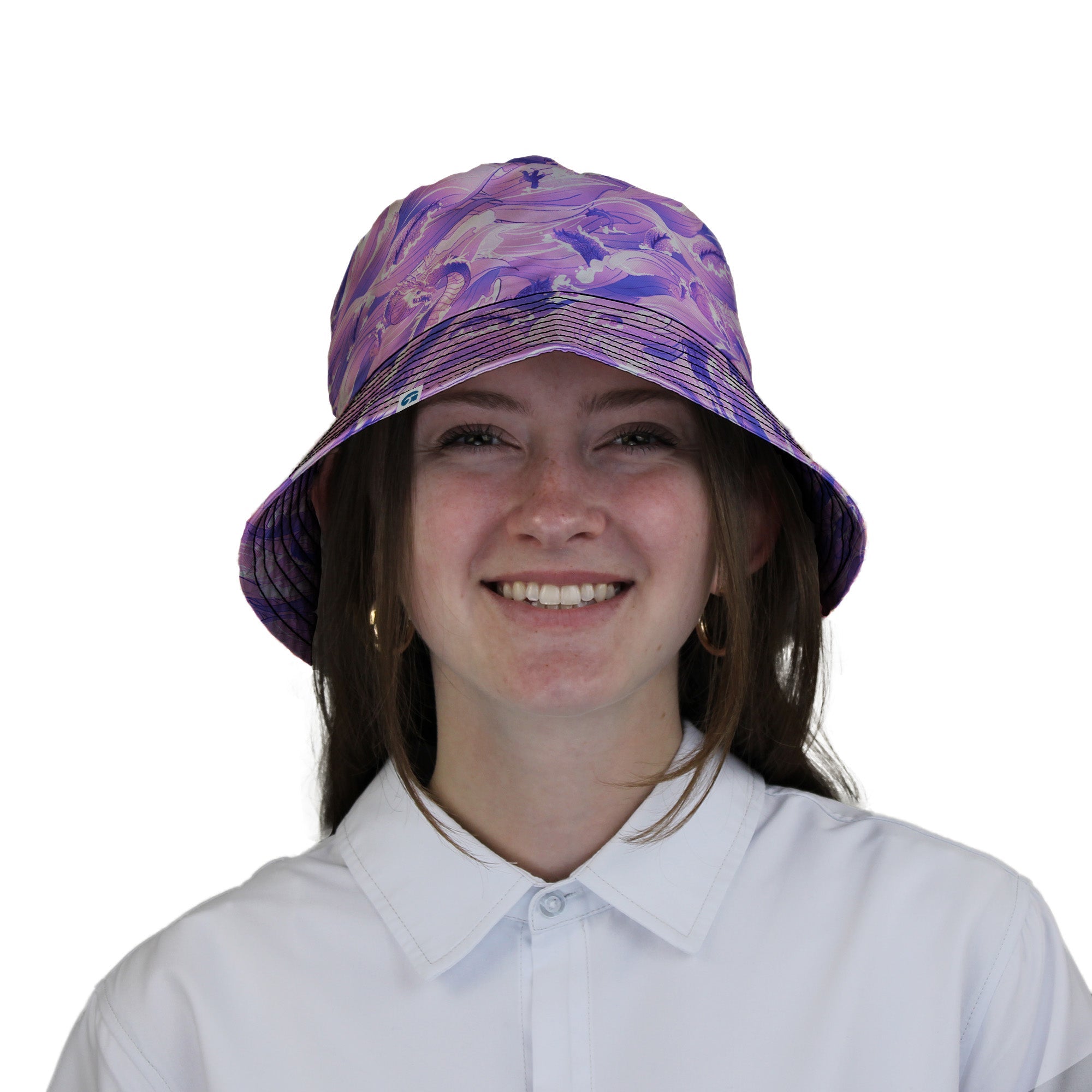 Serpent of the Sea Pink Anime Bucket Hat - Anime - Design by Claire Murphy - Fantasy Prints