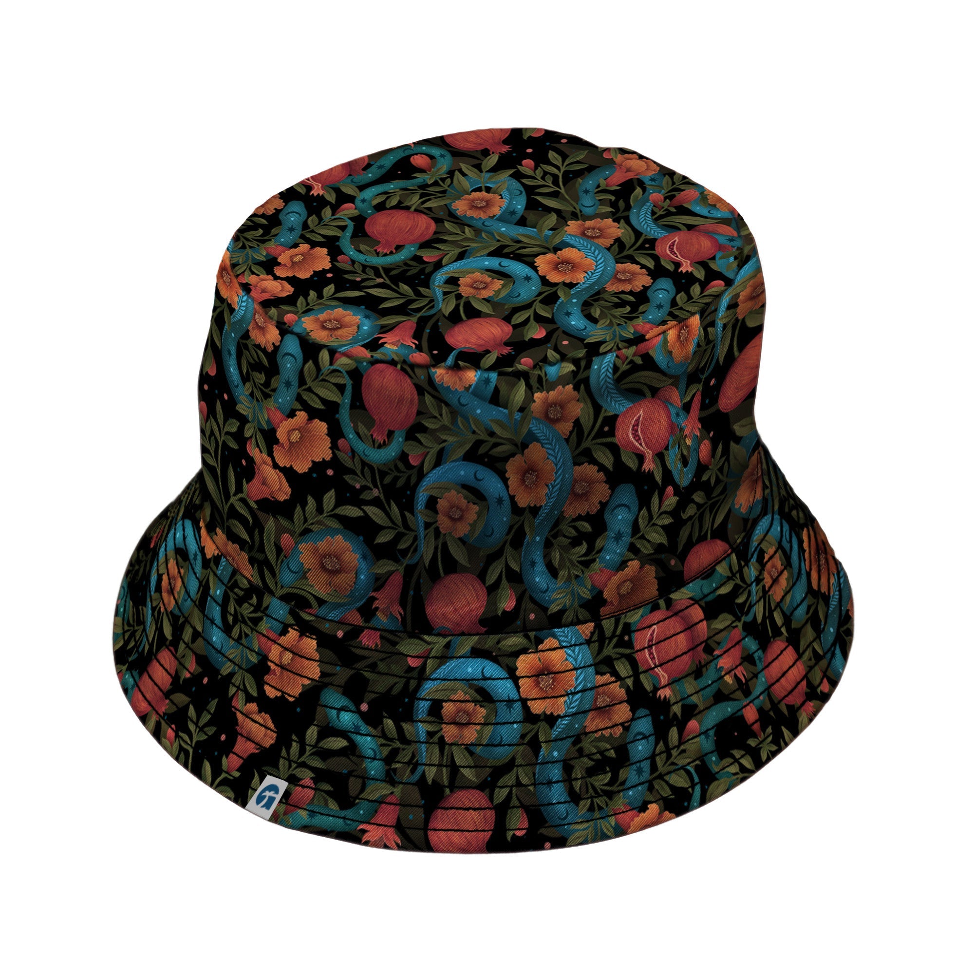 Serpentine Blossom Bucket Hat Geek Nerd 0925 Animal Patterns Botany Print