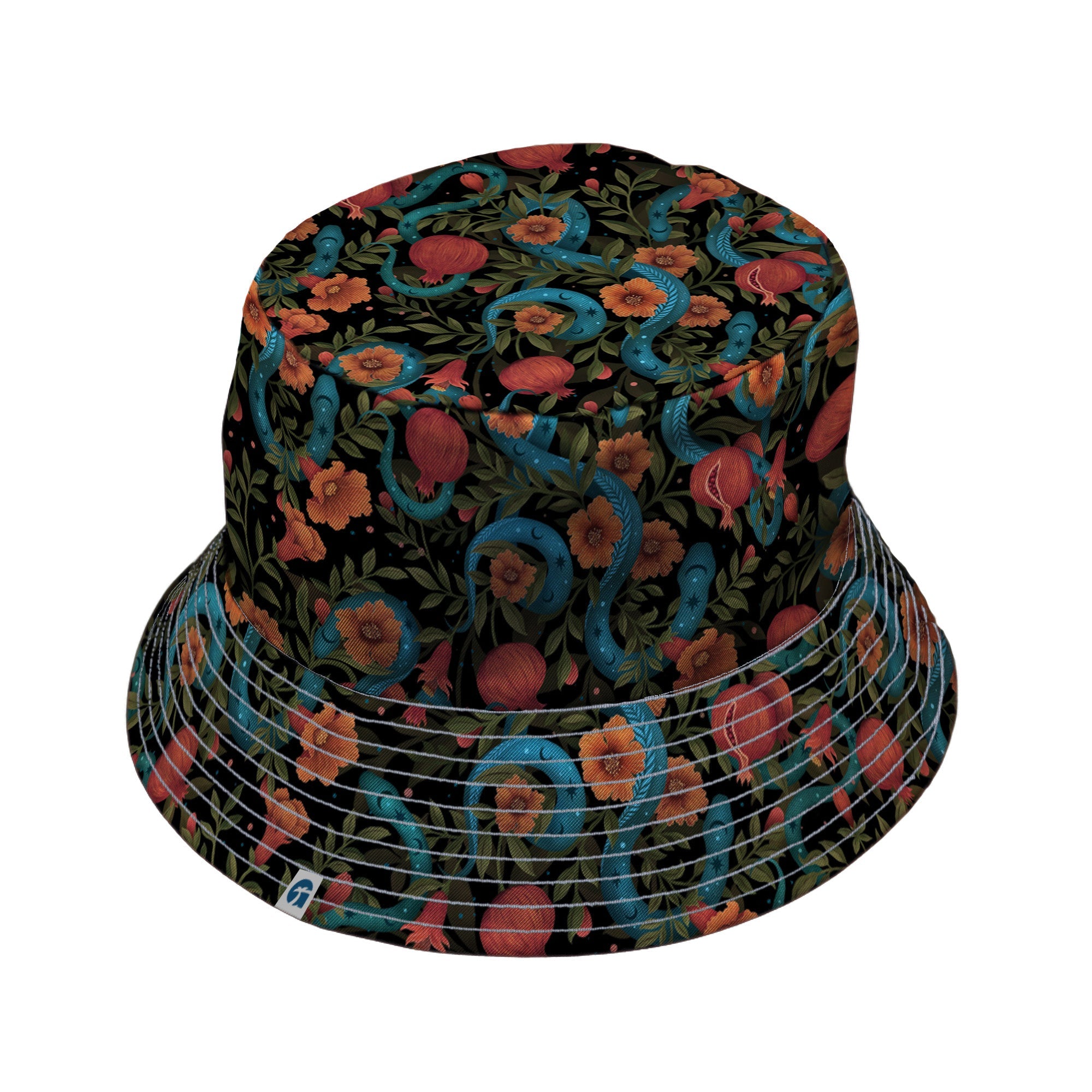 Serpentine Blossom Bucket Hat Geek Nerd 0925 Animal Patterns Botany Print