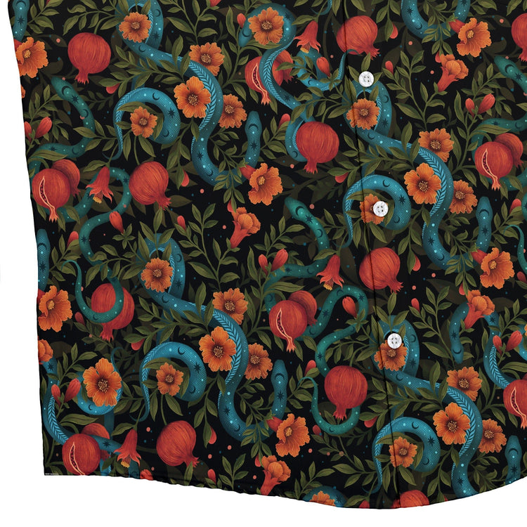 Serpentine Blossom Button Up Shirt Geek Nerd 0925 adult sizing All Adult Button Up Shirts