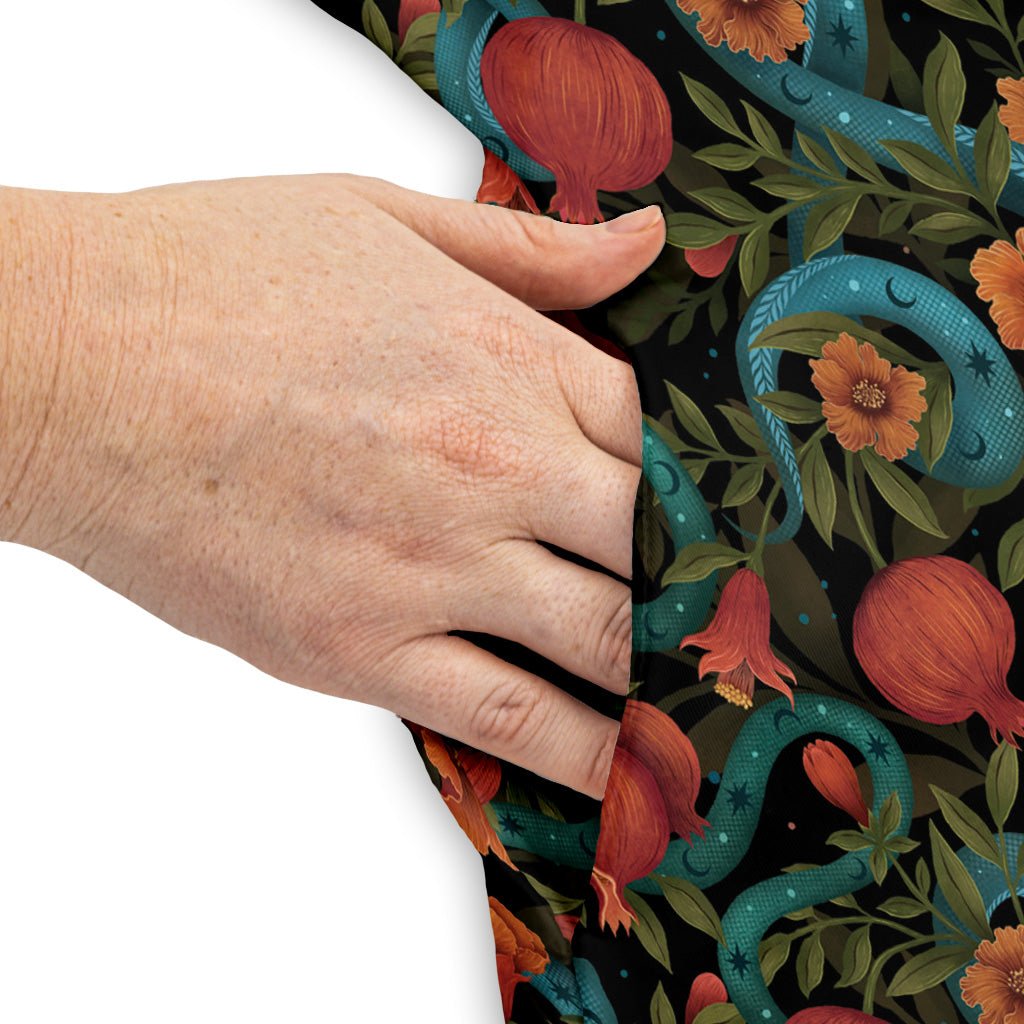 Serpentine Blossom Dress Geek Nerd 0925 Animal Patterns Botany Print