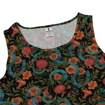 Serpentine Blossom Dress Geek Nerd 0925 Animal Patterns Botany Print