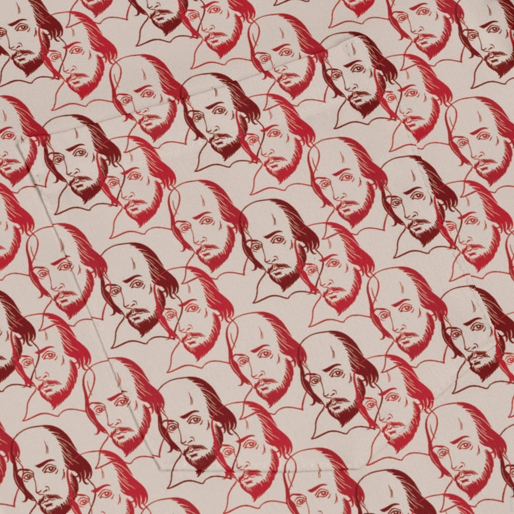 Shakespeare Red Macbeth Long Sleeve Button Up Shirt