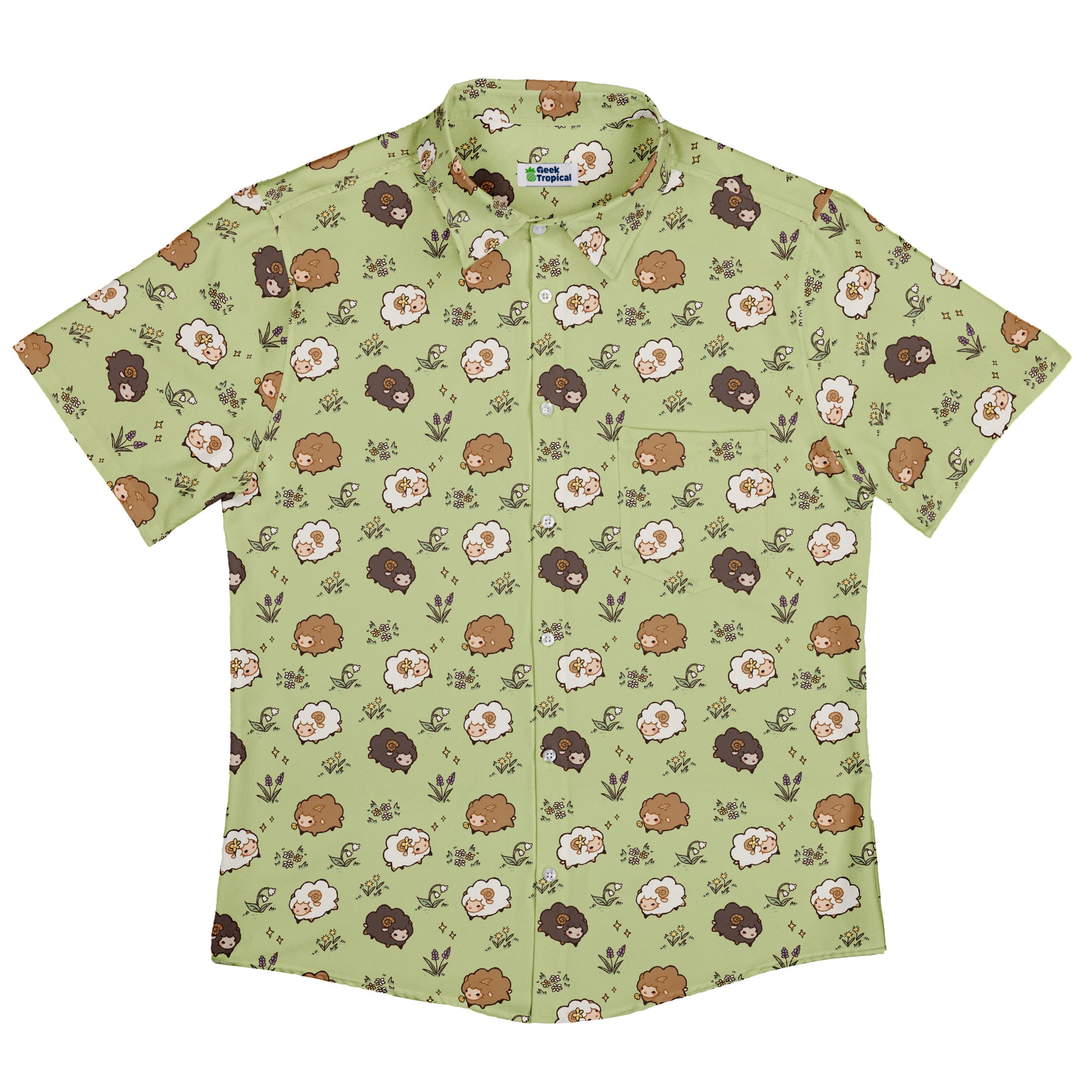 Sheep Meadows Button Up Shirt Flat Front