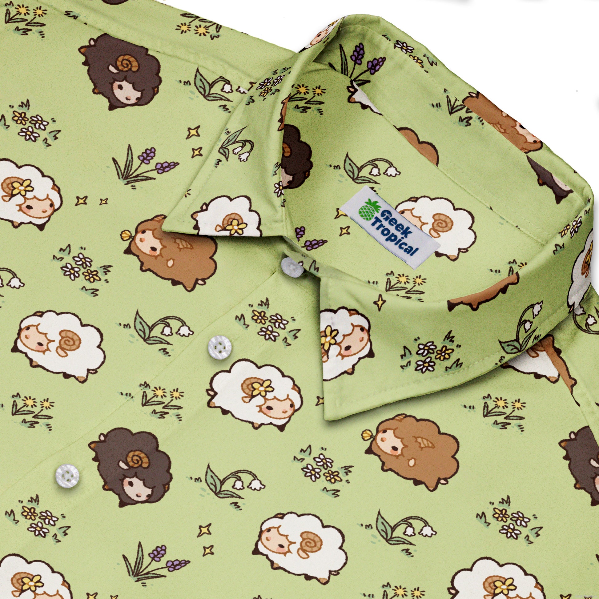 Sheep Meadows Button Up Shirt Neck