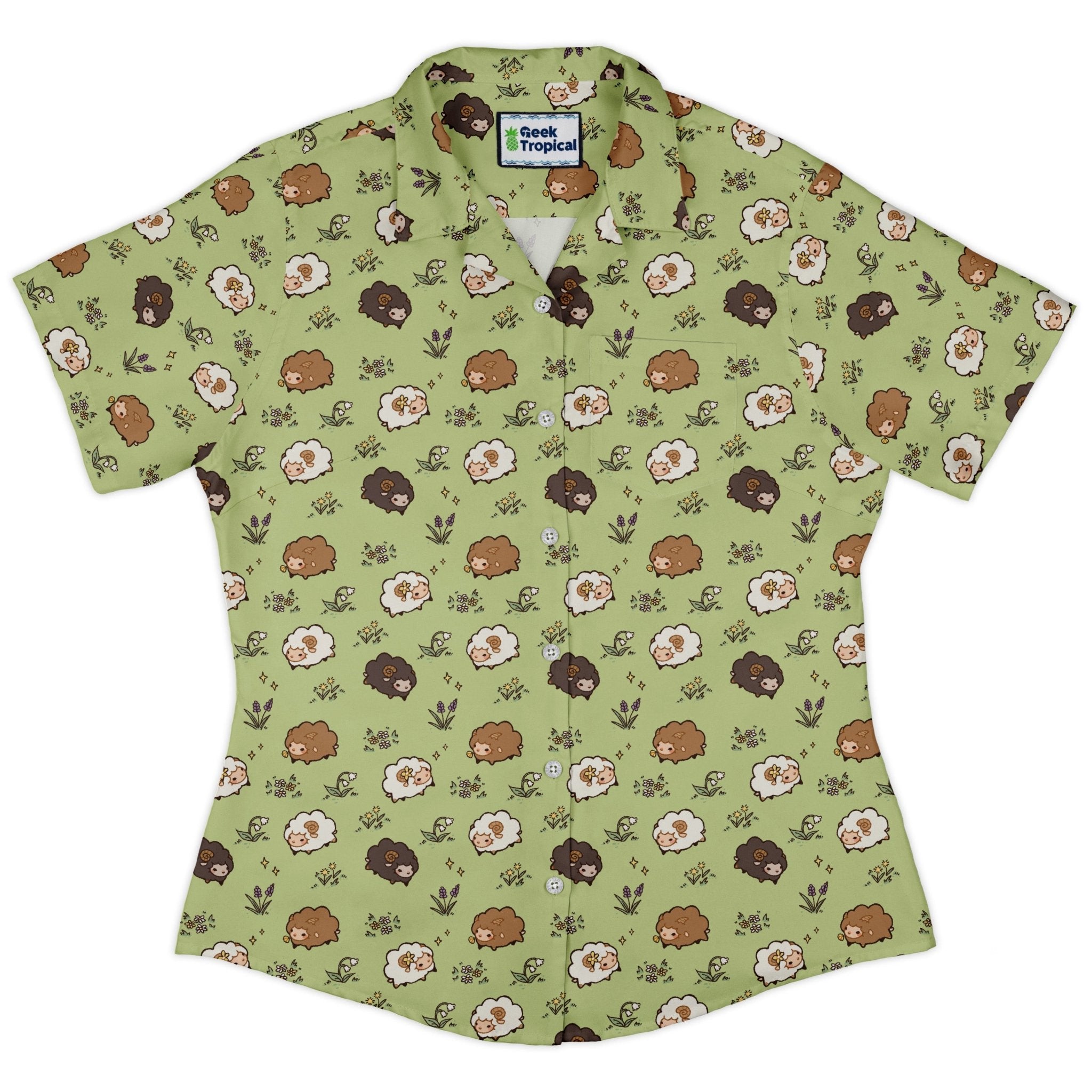Sheep Meadows Curvy Button Up Shirt 2