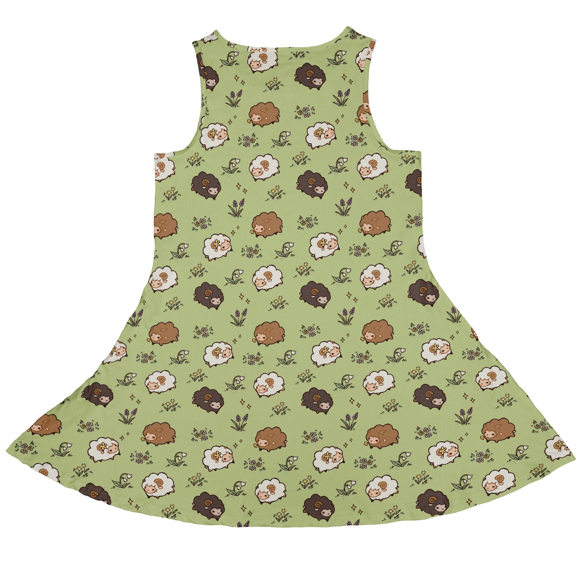 Sheep Meadows Sleeveless Dress back