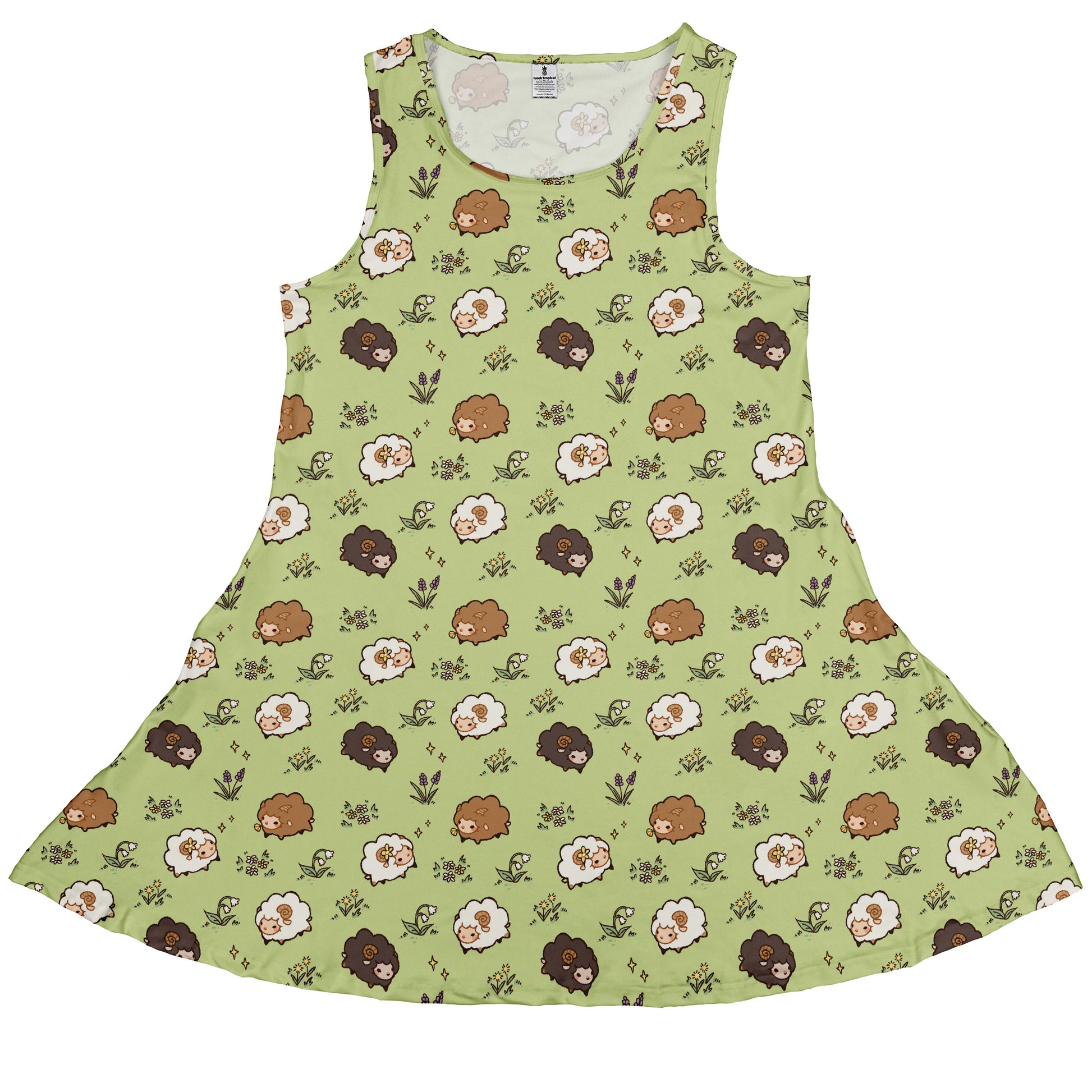 Sheep Meadows Sleeveless Dress front