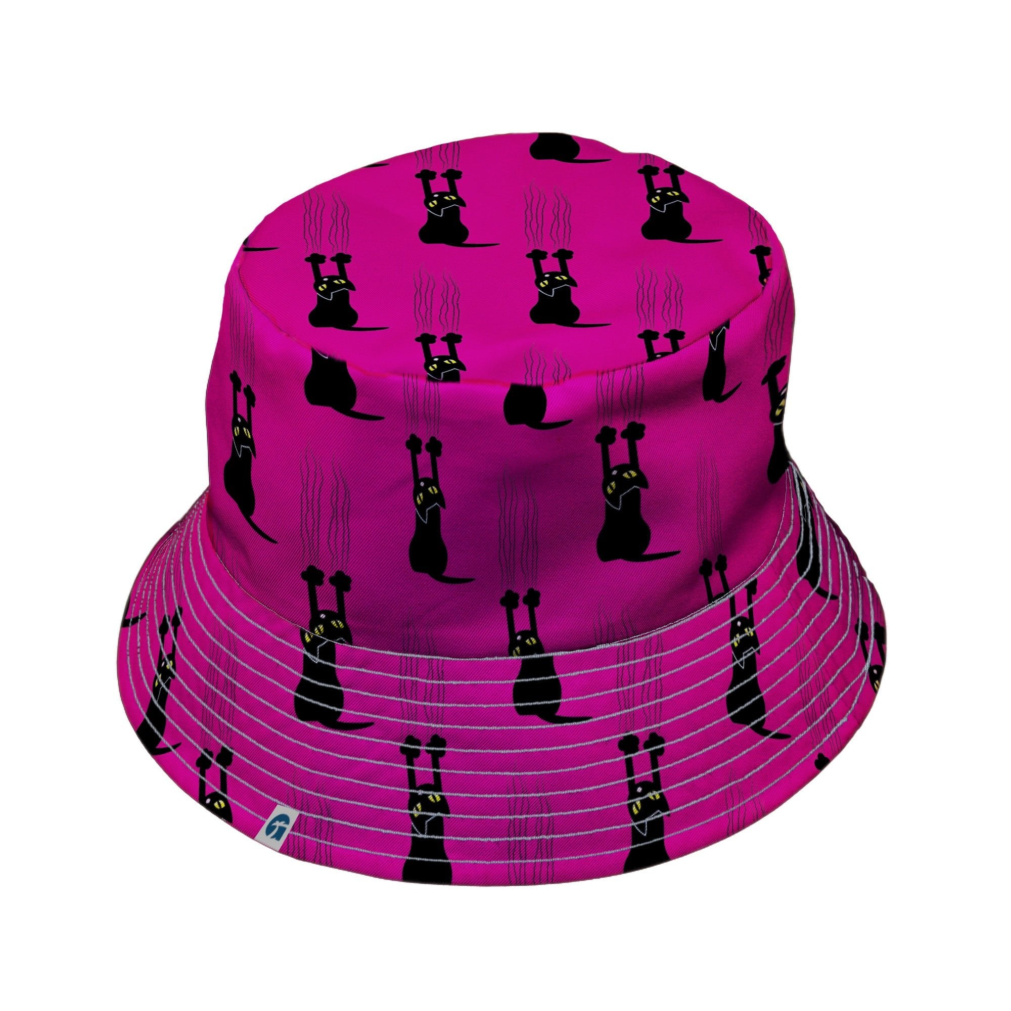 Silly Cat astrophe Pink Bucket Hat 2