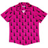 Silly Cat astrophe Pink Button Up Shirt Hawaiian Front