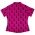 Silly Cat astrophe Pink Curvy Button Up Shirt Old Curvy Button Up Shirt womens back