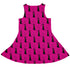 Silly Cat astrophe Pink Sleeveless Dress back