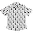 Silly Cat astrophe White Button Up Shirt Flat Front
