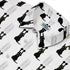Silly Cat astrophe White Button Up Shirt Neck