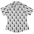 Silly Cat astrophe White Curvy Button Up Shirt Old Curvy Button Up Shirt womens front