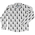 Silly Cat astrophe White Long Sleeve Button Up Shirt front
