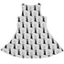 Silly Cat astrophe White Sleeveless Dress back