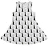 Silly Cat astrophe White Sleeveless Dress front