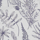 Simple Botany Flowers Herbs White Blue Long Sleeve Button Up Shirt Geek Nerd adult sizing Botany Print FLOW DESC WRITING