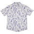 Ready - to - Ship Simple Botany Flowers Herbs White Blue Button Up Shirt Geek Nerd adult sizing Botany Print fix