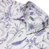 Ready - to - Ship Simple Botany Flowers Herbs White Blue Button Up Shirt Geek Nerd adult sizing Botany Print fix
