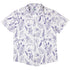 Ready - to - Ship Simple Botany Flowers Herbs White Blue Button Up Shirt Geek Nerd adult sizing Botany Print fix