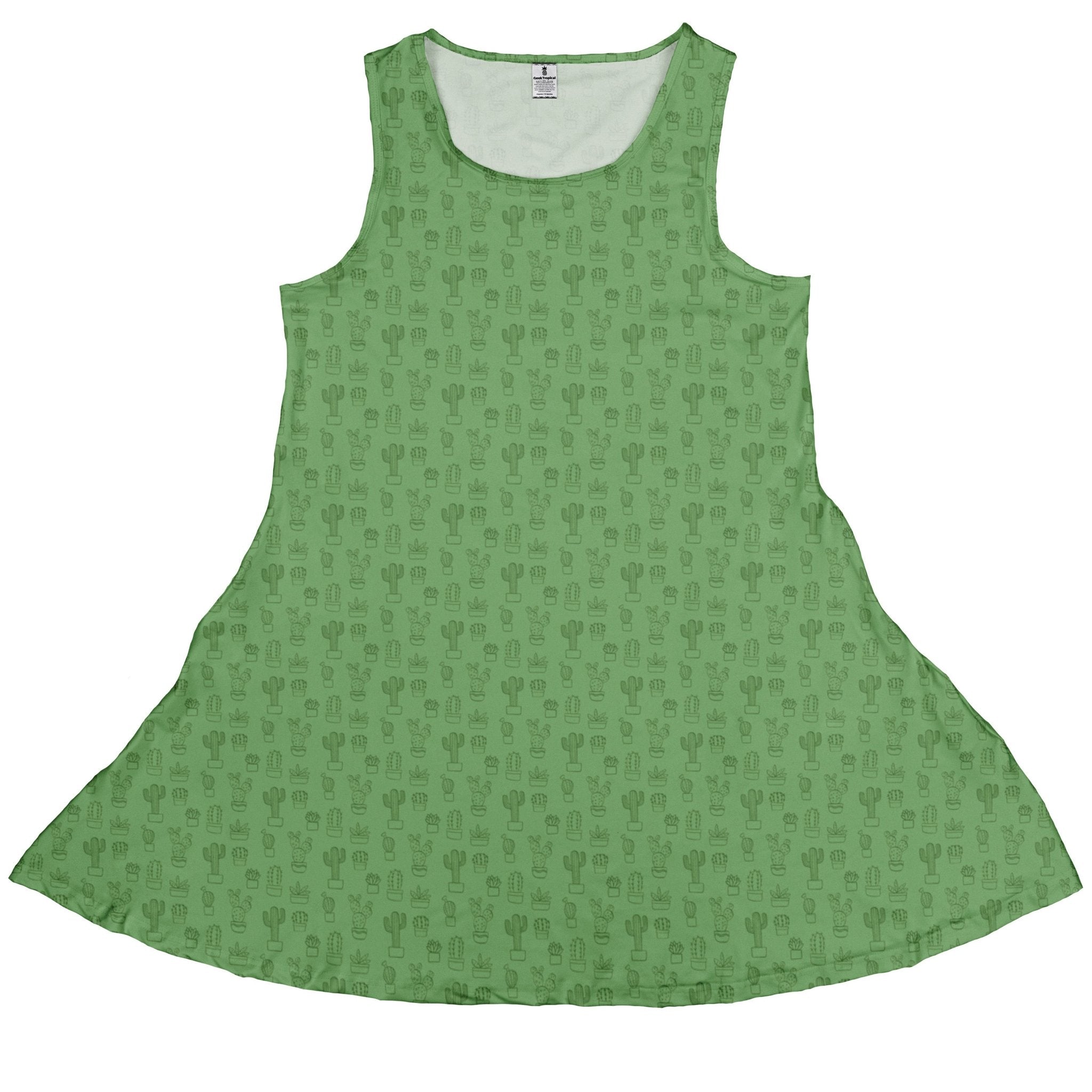 Simple Cactus Dress Geek Nerd Botany Print lx - C Simple Patterns