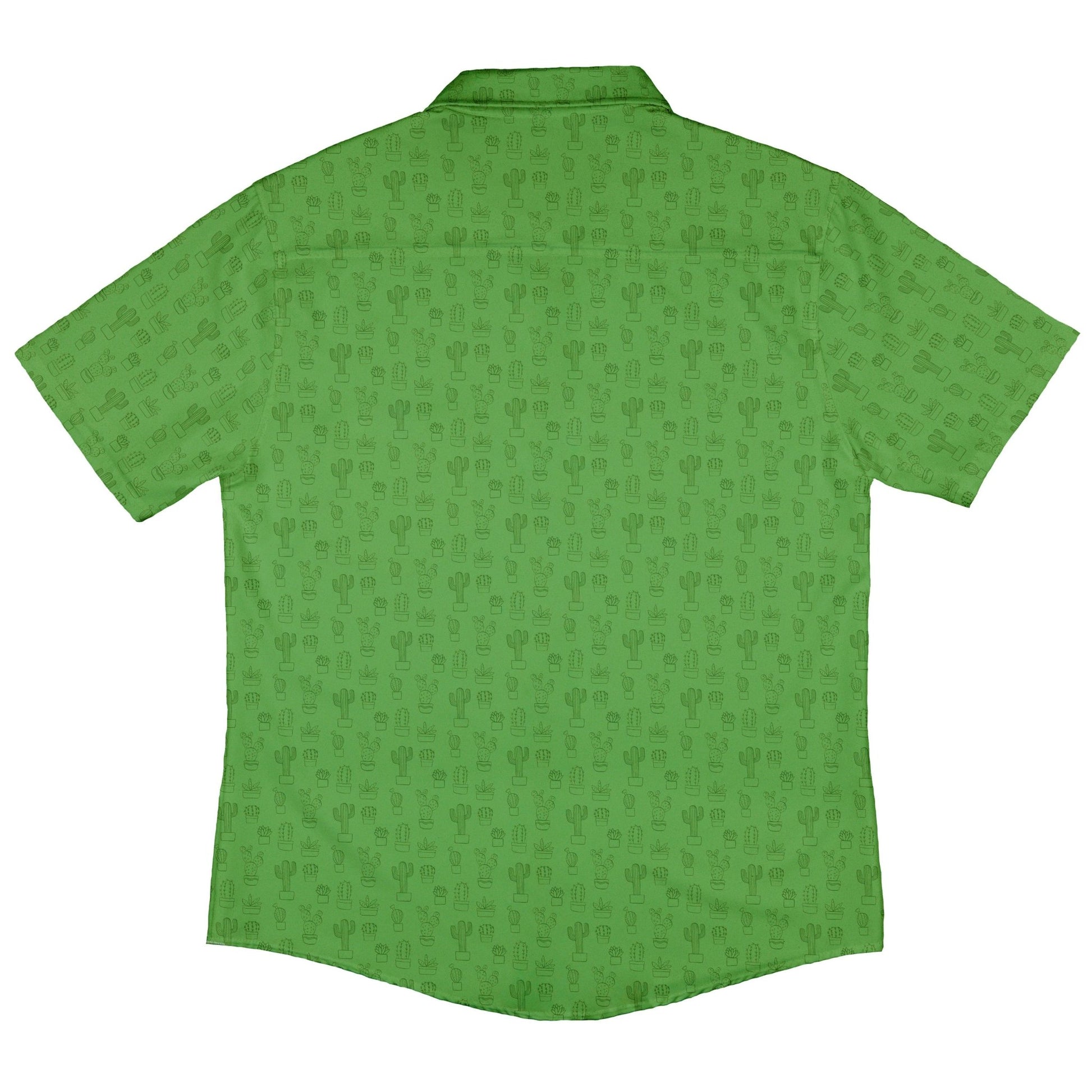 Simple Cactus Button Up Shirt - adult sizing - Botany Print - Simple Patterns