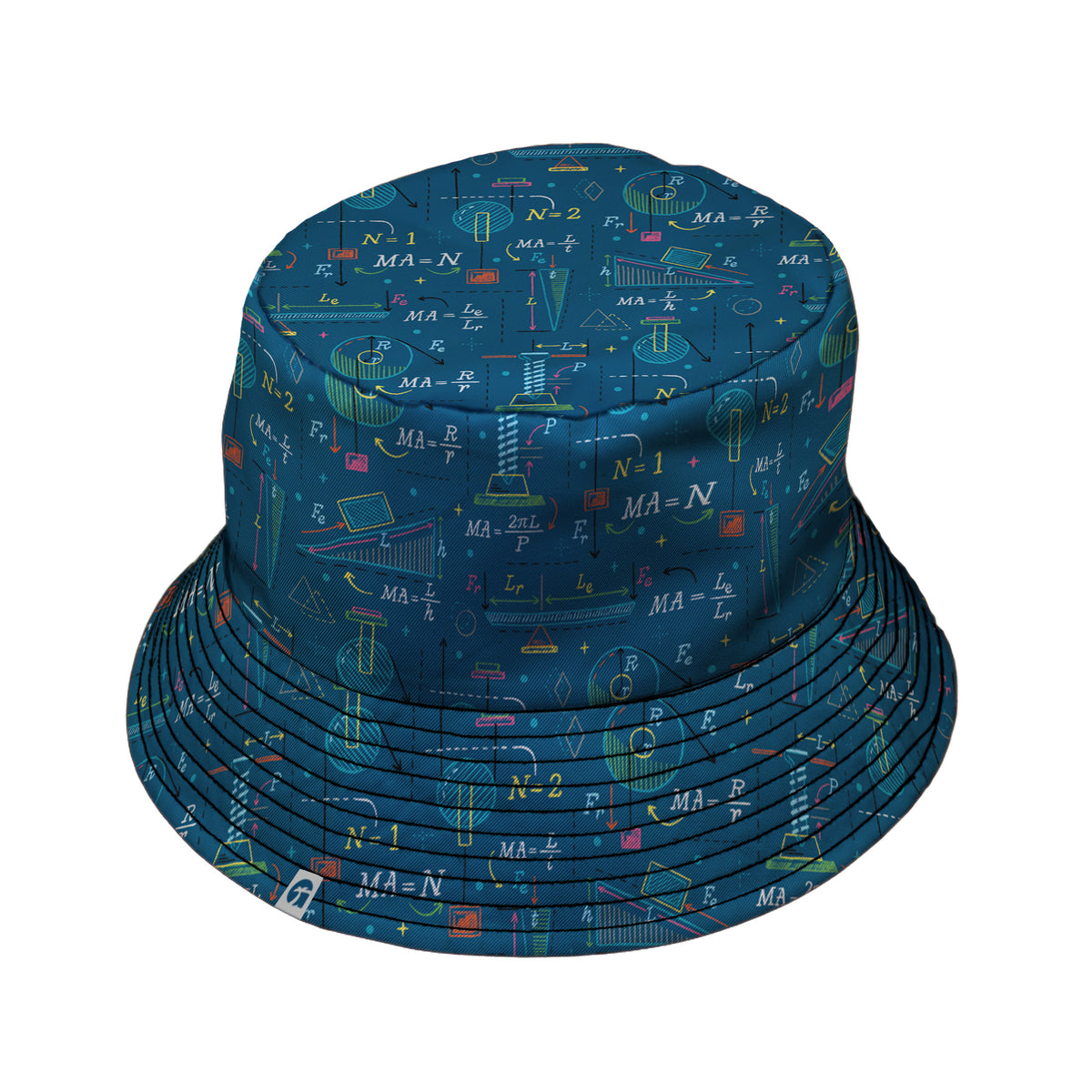 Simple Machines Dark Bucket Hat Black Stitching