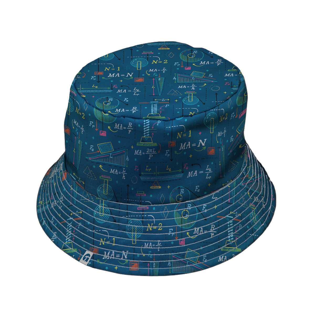 Simple Machines Dark Bucket Hat Gray Stitching